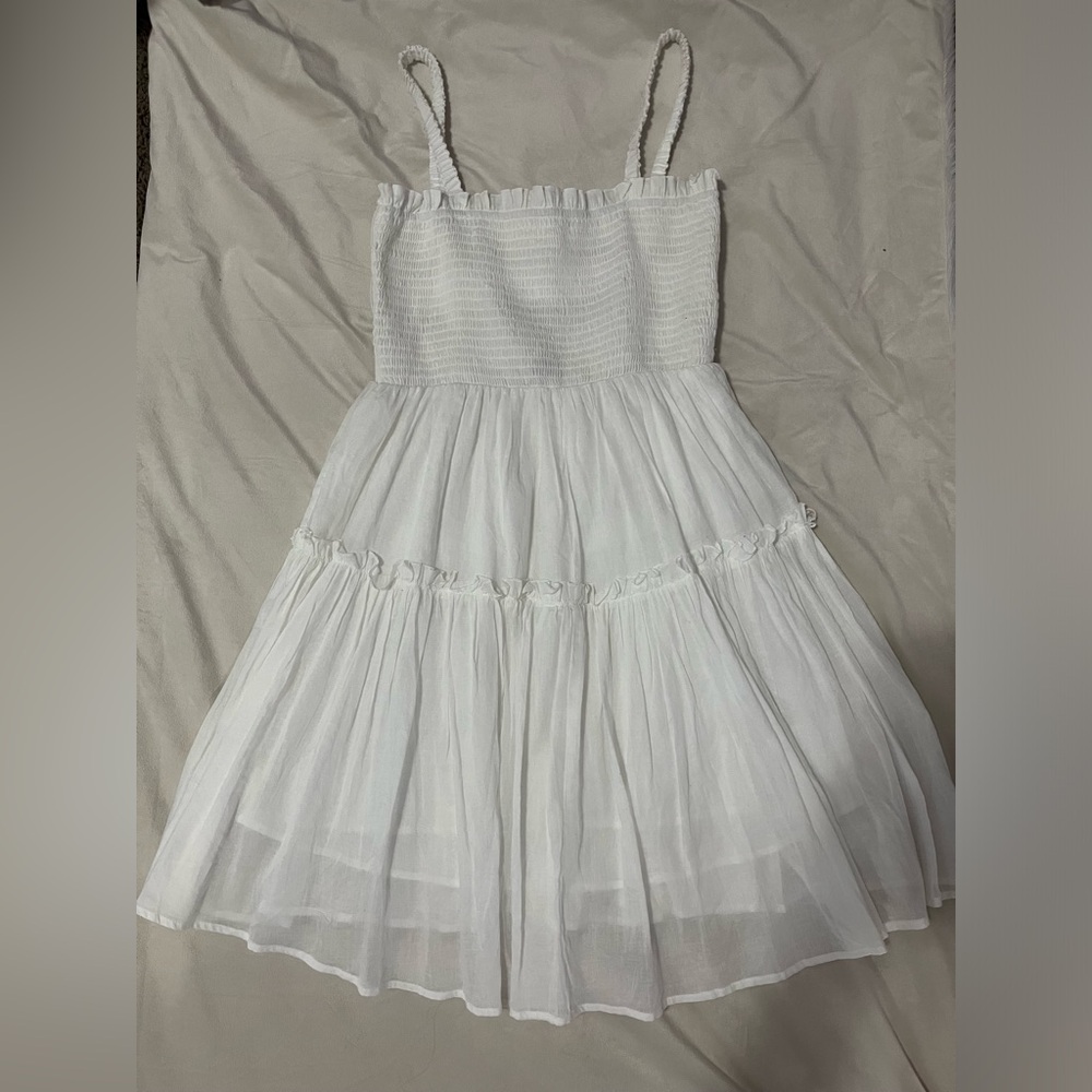 White flowy HYFVE open back dress
